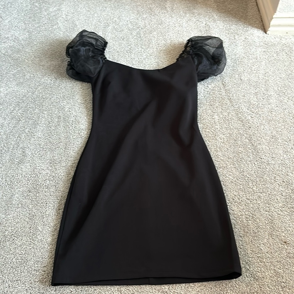 Junior Black Fitted Dress
